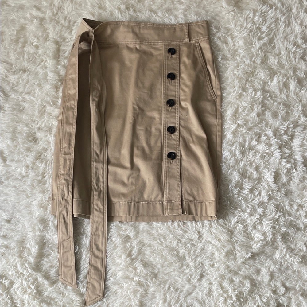 Ann Taylor Tan Button-Front Women's Skirt